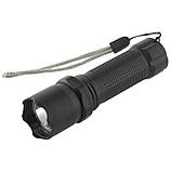 Ліхтар ручний  Quantum QM-FL1042 Minik black+gold 3W LED  з USB 2шт/уп, blister, фото 5