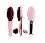 Гребінець випрямляч Fast Hair Straightener. VB-614 Колір рожевий, фото 6
