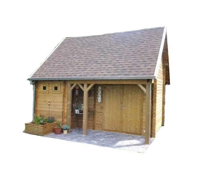 Сучасний сарай, госпблок для дачі з дерева 4,9х4,9 м. від виробника Modern barn - 98