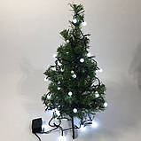 Гірлянда білий холодний, 5 режимів, чорний RU-155 дріт, 7м, фото 3