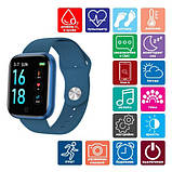Smart Watch T80S, два браслети, температура тіла, тиск, оксиметр. EC-861 Колір: синій, фото 7