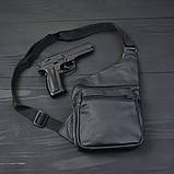 Сумка через плече Месенджер / Сумка тактична наплічна / Чоловіча сумка Месенджер шкіра / Сумка EO-781 для міста, фото 4