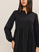 Модне молодіжне плаття на кожний день, на роботу, чорне, фото 4