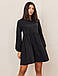 Модне молодіжне плаття на кожний день, на роботу, чорне, фото 2