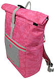 Міський Рюкзак buuba 22L Rolltop Uncle Sam рожевий, фото 6