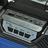 Бездротова портативна колонка Bluetooth YF-668BT. SE-758 Колір: синій, фото 11