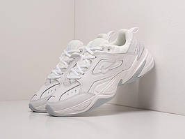 Білі шкіряні кросівки Nike M2k Tekno Triple White (Найк М2К Текно жіночі та чоловічі розміри 36-45)