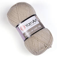 Пряжа для вязания YarnArt Merino de Luxe. 100 г. 280 м. Цвет - бежевый 033