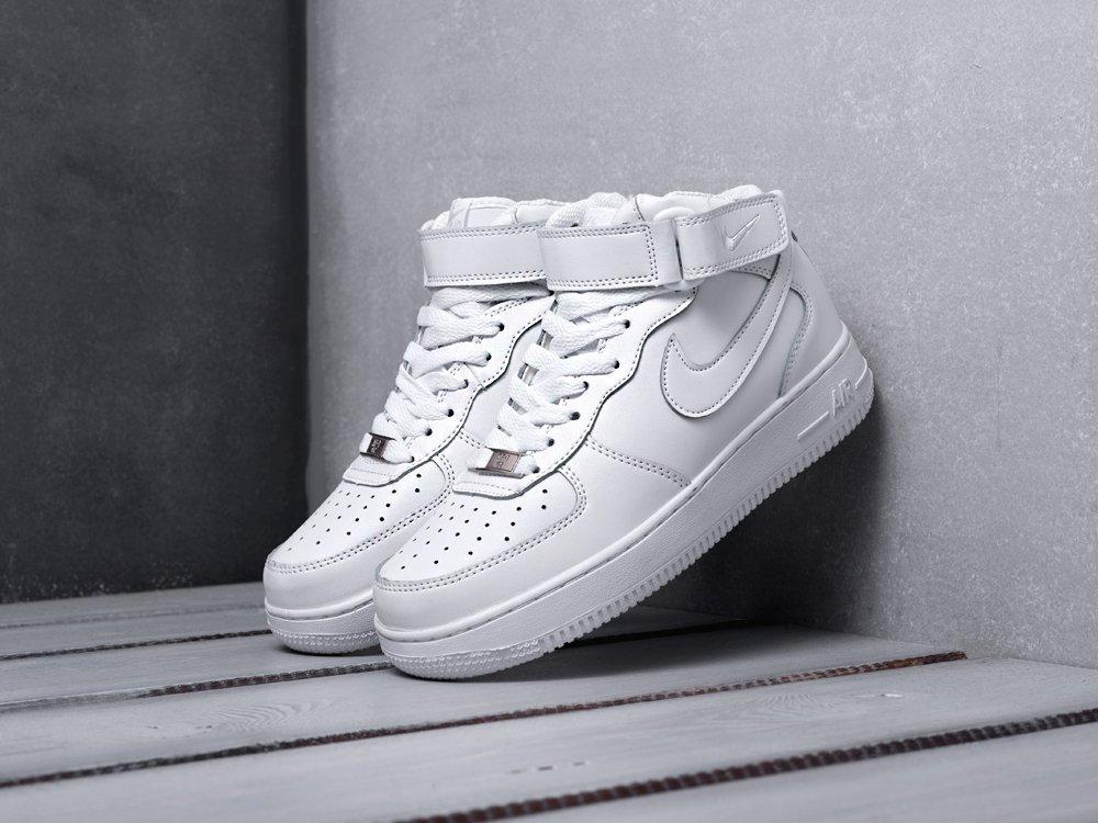 Nike Air Force 1 Mid White 315123 111 (Високі білі кросівки Найк Аір Форс)