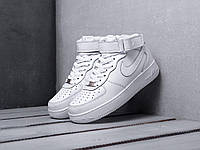 Nike Air Force 1 Mid White 315123 111 (Высокие белые кроссовки Найк Аир Форс)