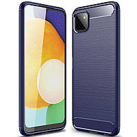 Чохол Fiji Polished Carbon для Samsung Galaxy A22 5G (A226) противоударный бампер синій