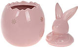 Банка для продуктів "Рожевий Кролик" 2.3л smile кераміка, фото 2