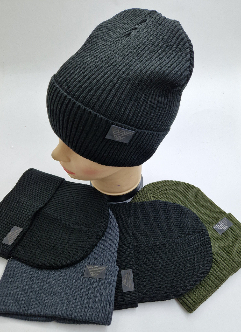 Оптом Шапка-сорочок гумка для хлопчика "Armani"  одинарна