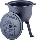 Казан чавунний Kamille Camping 10л, smile на ніжках, фото 2