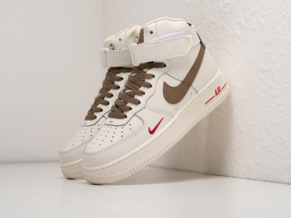 Форси білі високі (Nike Air Force 1 Mid White Green), фото 1