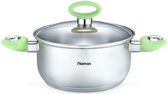 Каструля Fissman Janet 6.1л smile з нержавіючої сталі з індукційним дном, фото 1