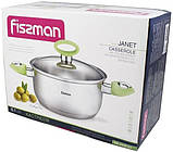 Каструля Fissman Janet 6.1л smile з нержавіючої сталі з індукційним дном, фото 5