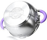 Каструля Fissman Annette 4.7л smile з нержавіючої сталі з кришкою-друшляком, фото 5