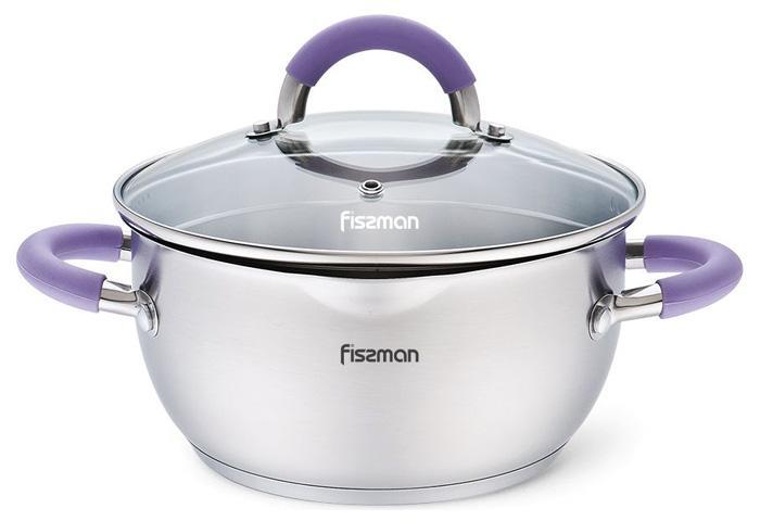 Каструля Fissman Annette 4.7л smile з нержавіючої сталі з кришкою-друшляком, фото 1