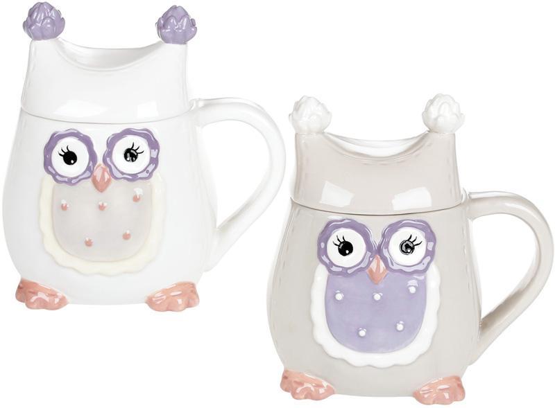 Кружка "Owl Family" 400мл smile з керамічною кришкою, фото 1