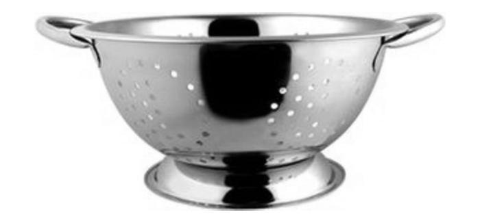 Друшляк Empire Cullender Pro Ø24см smile сталевий з підставкою і двома ручками, фото 1