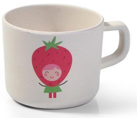 Кружка дитяча Fissman "Полуничка" 225мл smile з бамбукового волокна, фото 1