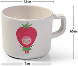 Кружка дитяча Fissman "Полуничка" 225мл smile з бамбукового волокна, фото 2