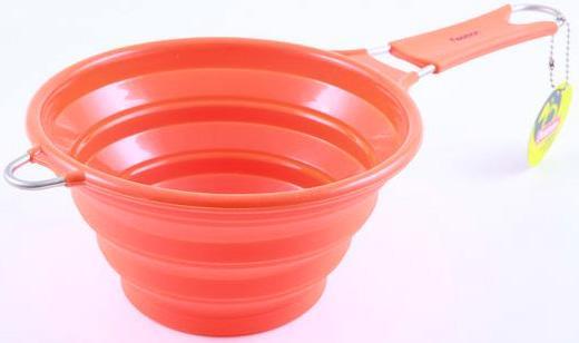 Друшляк силіконовий Fissman Ø18х34см smile , складаний, фото 1