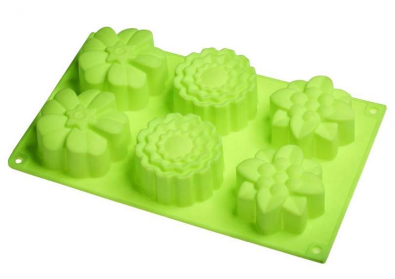 Форма силіконова "6 квіток" для кексів і маффінів, фото 1