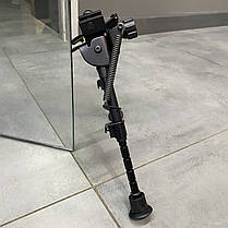 Сошки Harris Bipod S-BRMP на Picatinny, 152-229 мм, шарнірна база, підпружинені ніжки, фото 4
