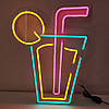 Неонова Led вивіска Коктейль 500х340 мм світлодіодна з блоком живлення, фото 7