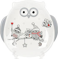 Тарілка керамічна "Совушки-чарівниці" 22.8см buuba