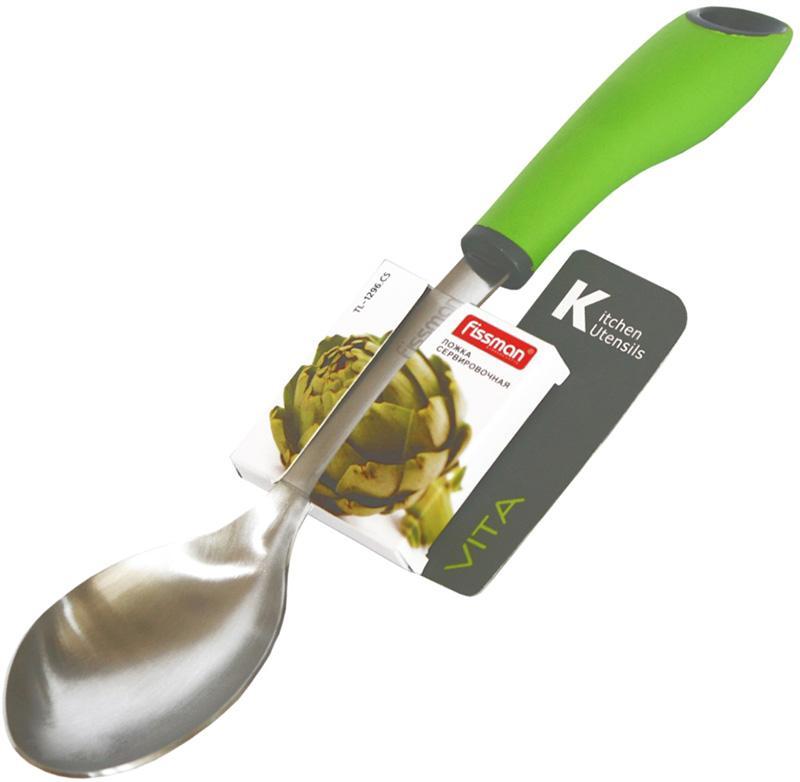 Ложка кухарська Fissman Vita 32см smile з нержавіючої сталі, фото 1