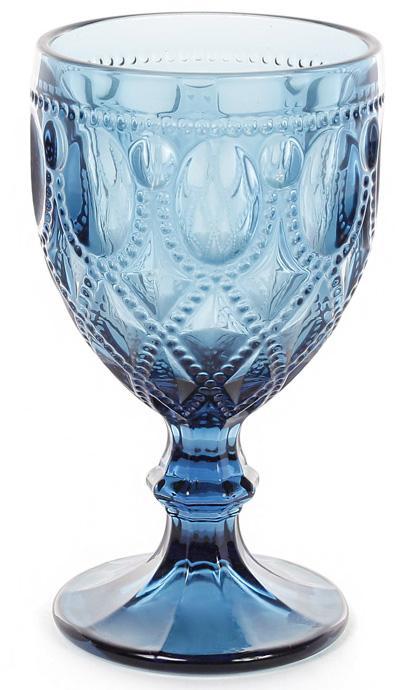 Набір 6 винних келихів Siena Toscana 300мл smile синє скло, фото 1