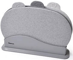 Набір 3 овальні обробні дошки Fissman 29х22см buuba на підставці, сірі