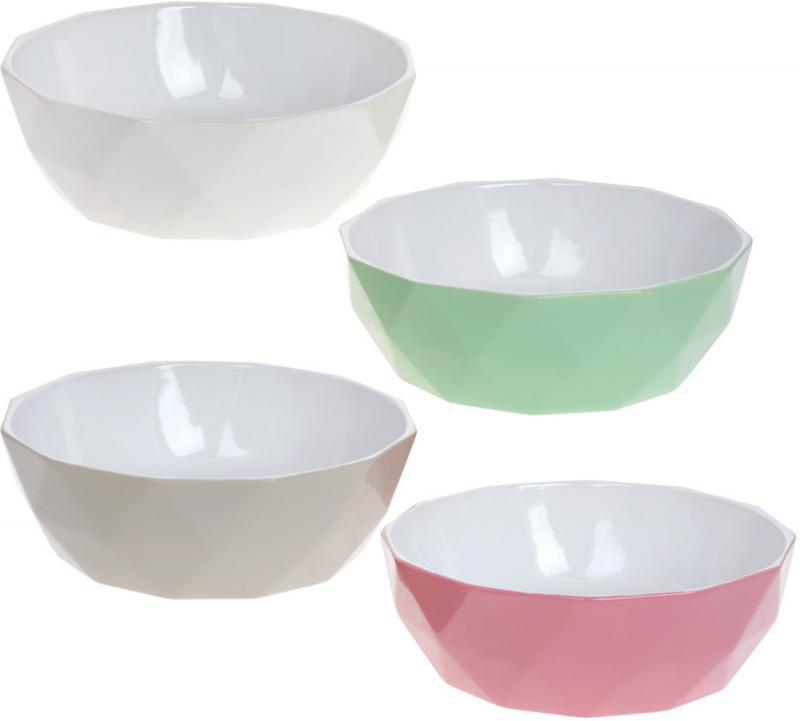 Набір 4 керамічні піали "Амстердам" 970мл smile пастель, фото 1