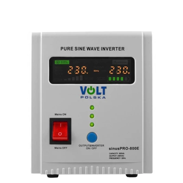 Інвертор Volt Polska SINUS PRO 800 E 12/230V 500/800W, фото 1