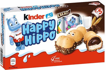 Батончики Kinder Happy Hippo Cocoa, 103.5 г, 10 шт/ящ