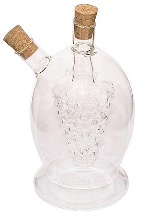 Ємність Fissman для олії 420мл smile    smile    та оцту 45мл smile    smile    (2 в 1), скляна, фото 1