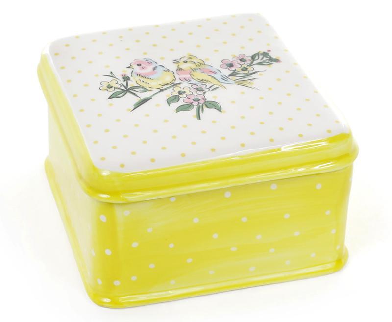 Банка керамічна "Весняна тріль" 325мл smile smile для цукерок і печива, фото 1