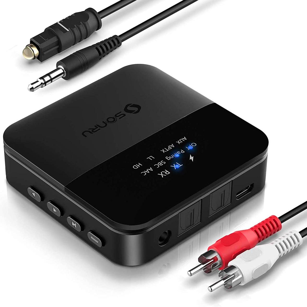 Приймач-передавач SONRU Bluetooth 5.0, трансмітер, Цифровий оптичний аудіокабель, Amazon, Герма