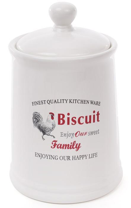 Банка керамічна "Тоскана" Family BISCUIT 1.75л smile для зберігання сипучих продуктів, фото 1