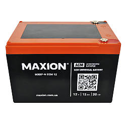 Промисловий акумулятор MAXION AGM 12V 12Ah L+ (лівий +) BP-6 DZM 12