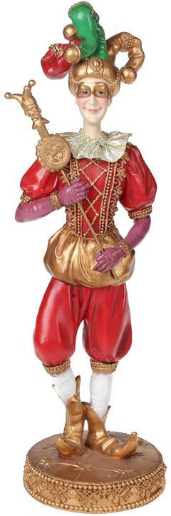 Фігура декоративна "Шут" 11.5х11.5х38см smile в червоному, фото 1