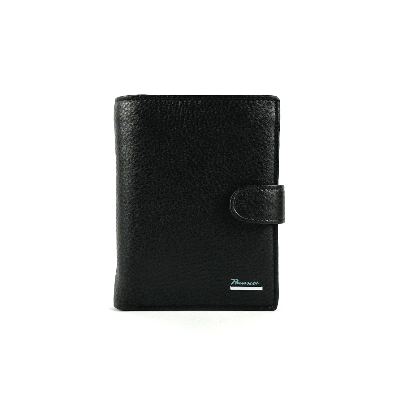 Шкіряне чоловіче портмоне з відділенням для паспорта Prensiti 302A чорний
