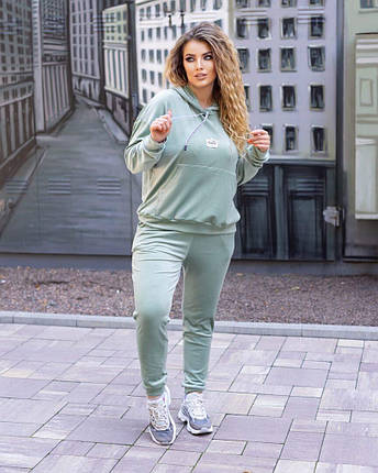 Розкішний жіночий костюм, тканина "Велюр" 54, 56, 58, 62, 64, 66 розмір 58, фото 1