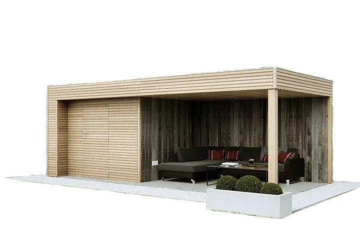 Сучасний сарай, госпблок для дачі з дерева 7,0х3,5 м. від виробника Modern barn - 126