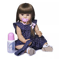 Силиконовая Коллекционная Кукла Реборн Reborn Девочка Сара( Виниловая Кукла ) Высота 55 См