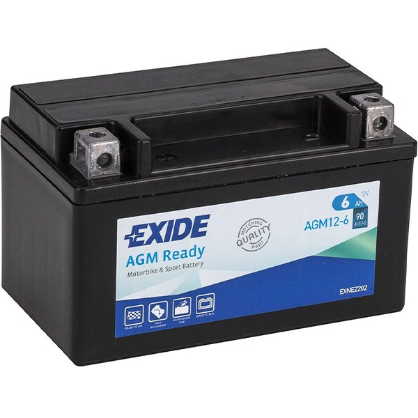 Мото аккумулятор Exide AGM Ready 6Ah 90A L+ (AGM 12-6), цена 1296 грн ...
