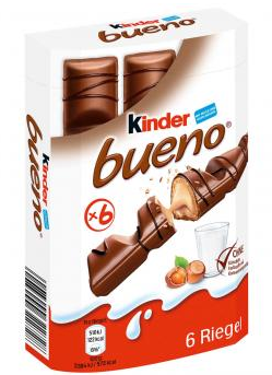 Шоколадні батончики Kinder Bueno, 129 г, 27 уп/ящ